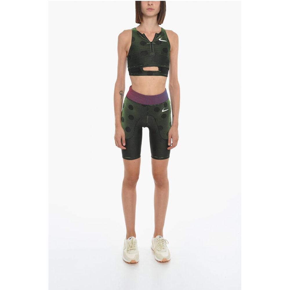 Off-White NIKE Double-layered Active Top in Stripe Motif