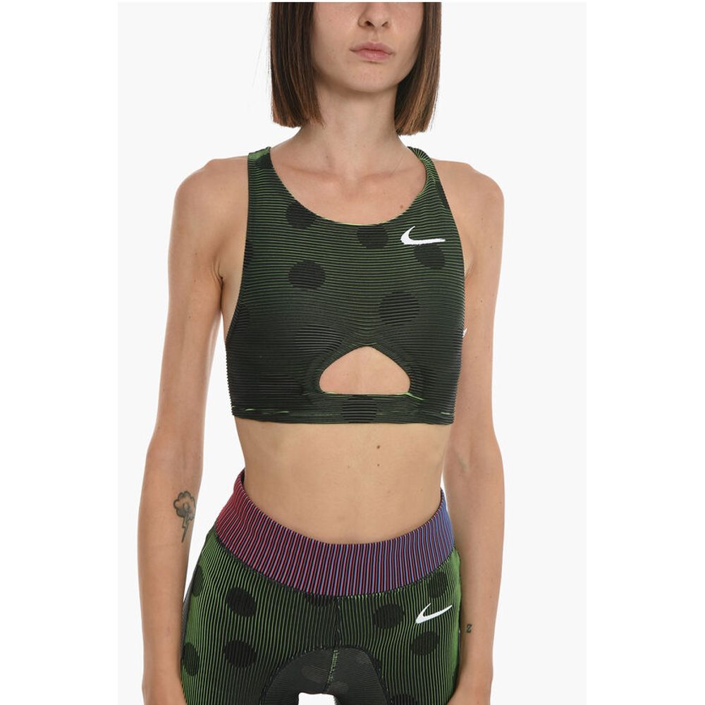Off-White NIKE Double-layered Active Top in Stripe Motif