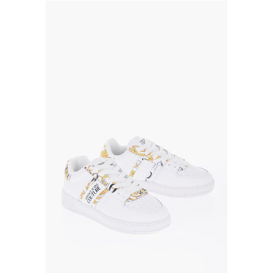 Versace JEANS COUTURE Leather MEYSSA Low-Top Sneakers with Baroque M