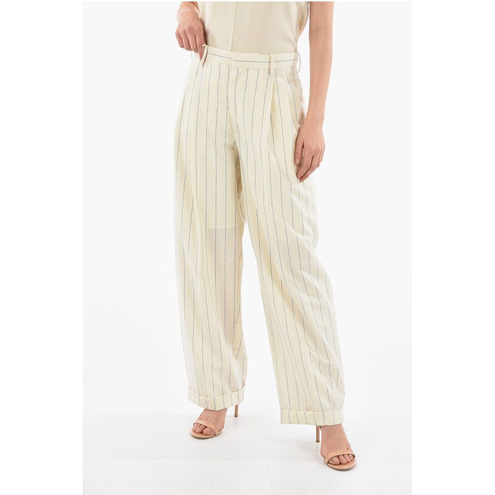 Marni Double-pleated PIN STRIPE Wide Leg Pants