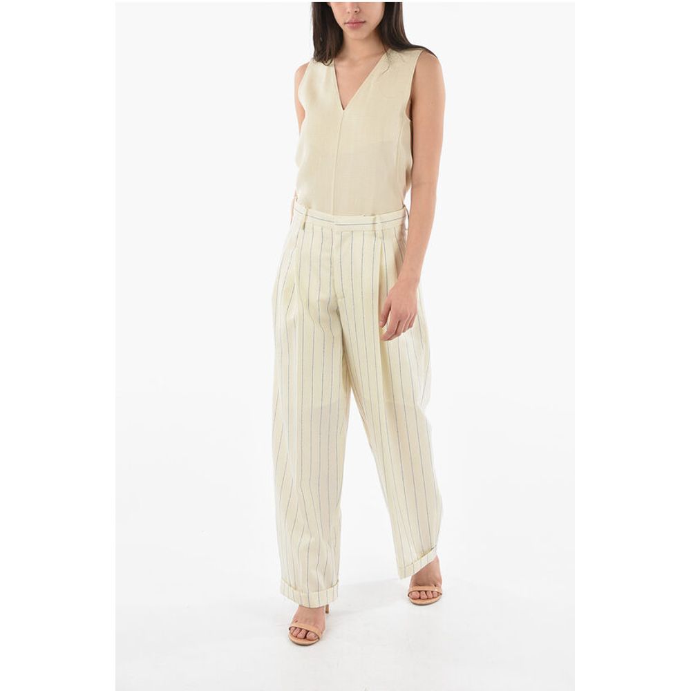 Marni Double-pleated PIN STRIPE Wide Leg Pants