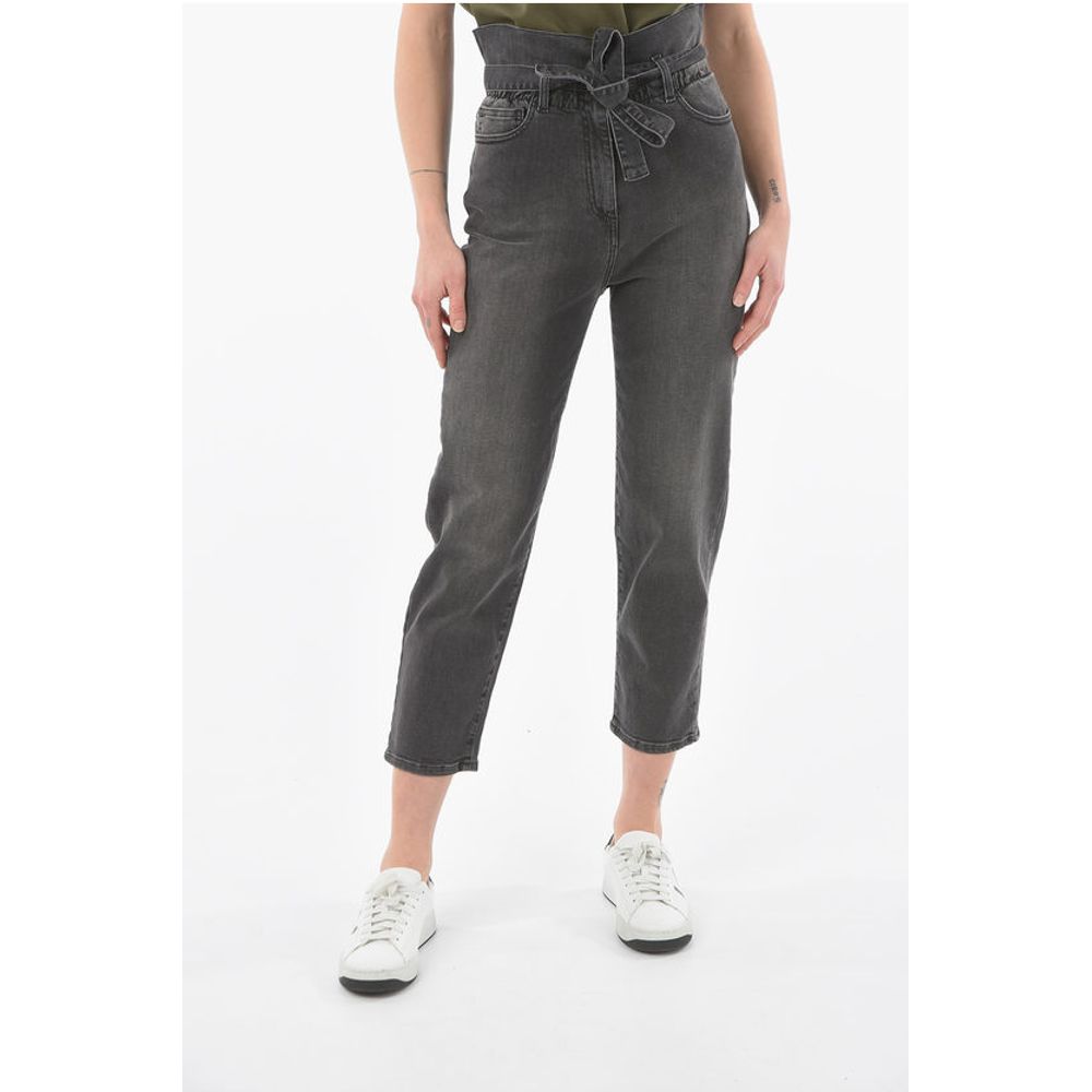 Ixos High Waist KRIPTON Cropped Jeans with Belt