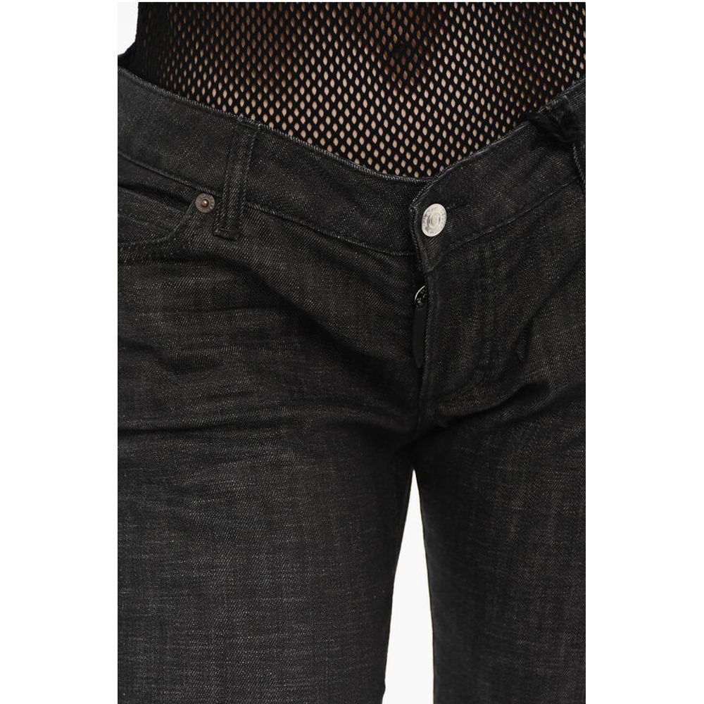 Dsquared² Dark Wash JENNIFER Cropped Jeans with Golden Logo