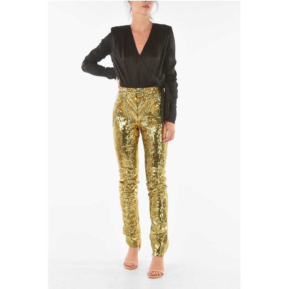 Philipp Plein COUTURE Zipped Ankle ELEGANT Sequined Pants