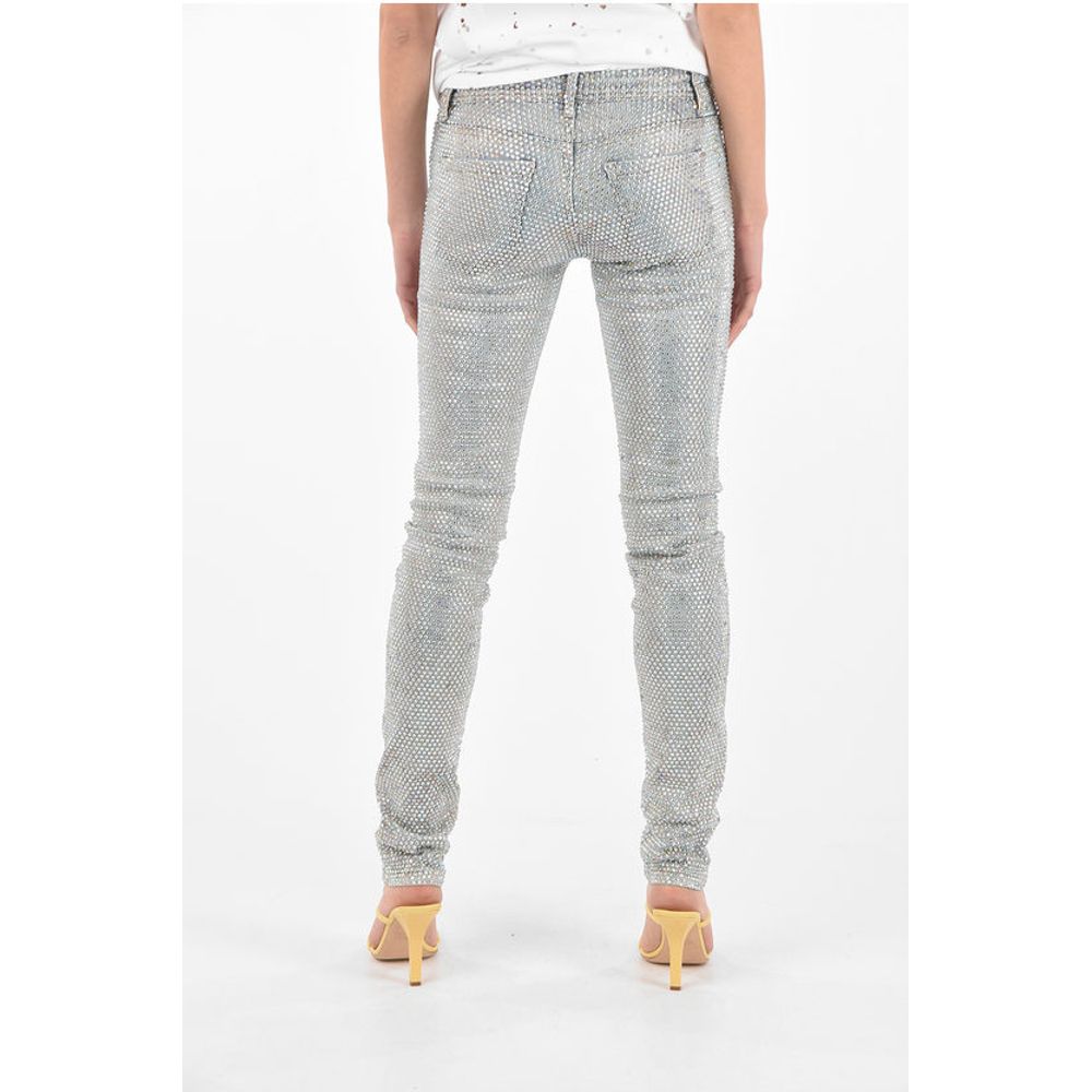Philipp Plein all-over crystals slim fit jeans