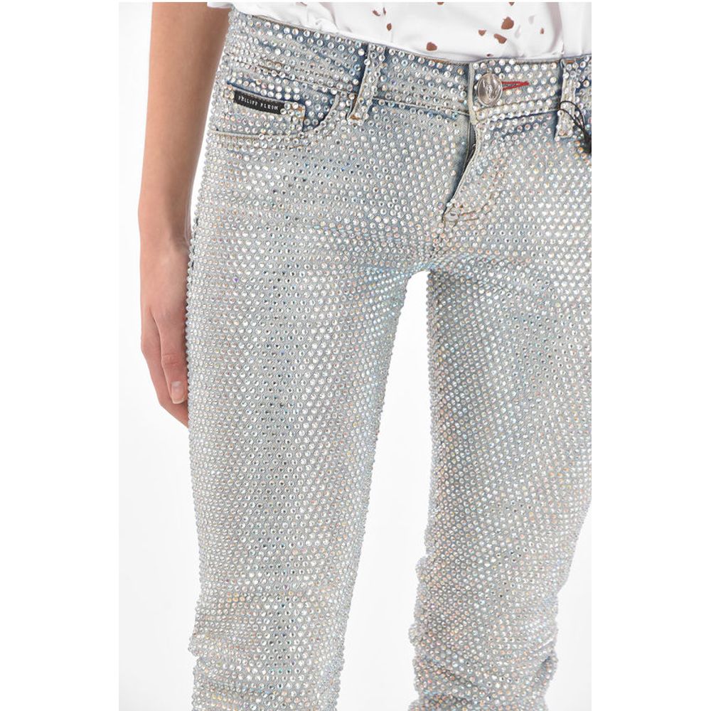 Philipp Plein all-over crystals slim fit jeans