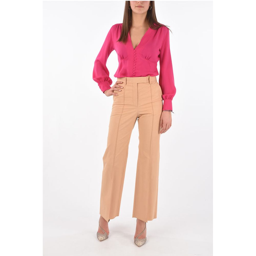 Super Blond Front Pleated FLARED Cotton Pants