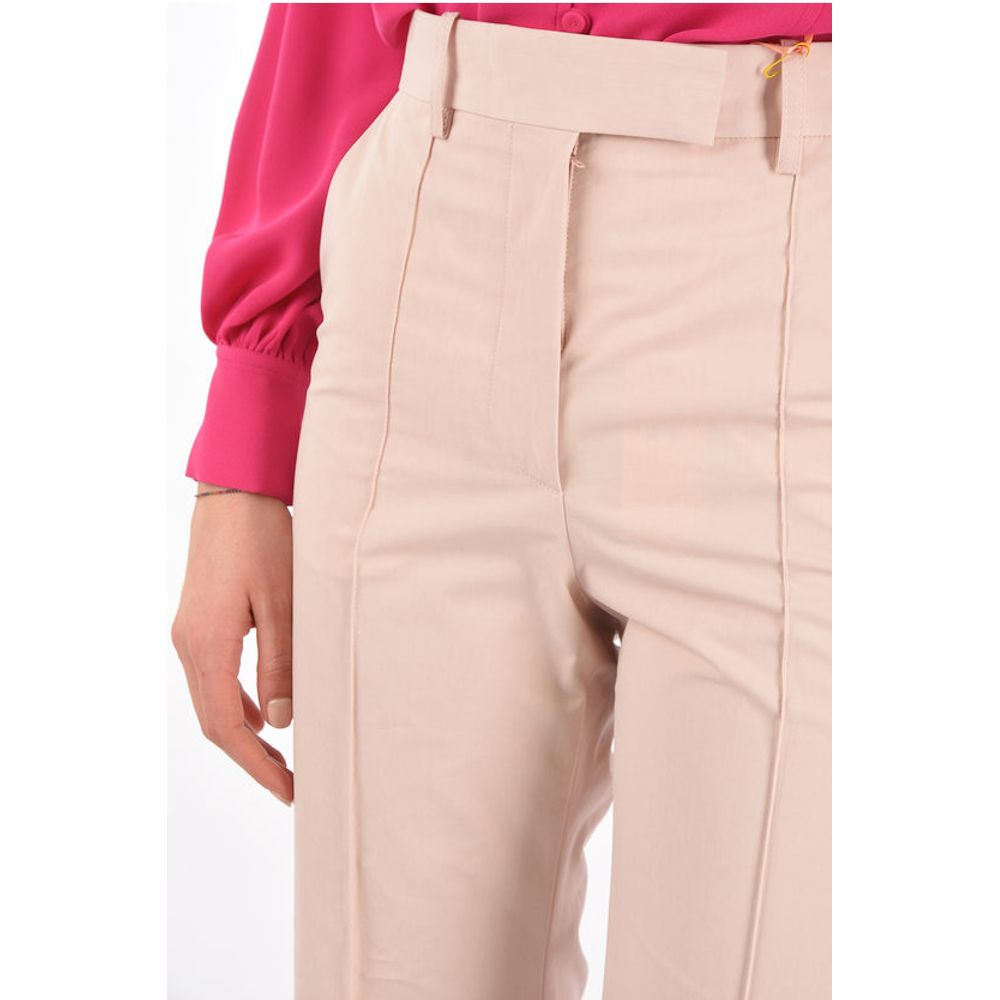 Super Blond Front Pleated FLARED Cotton Pants