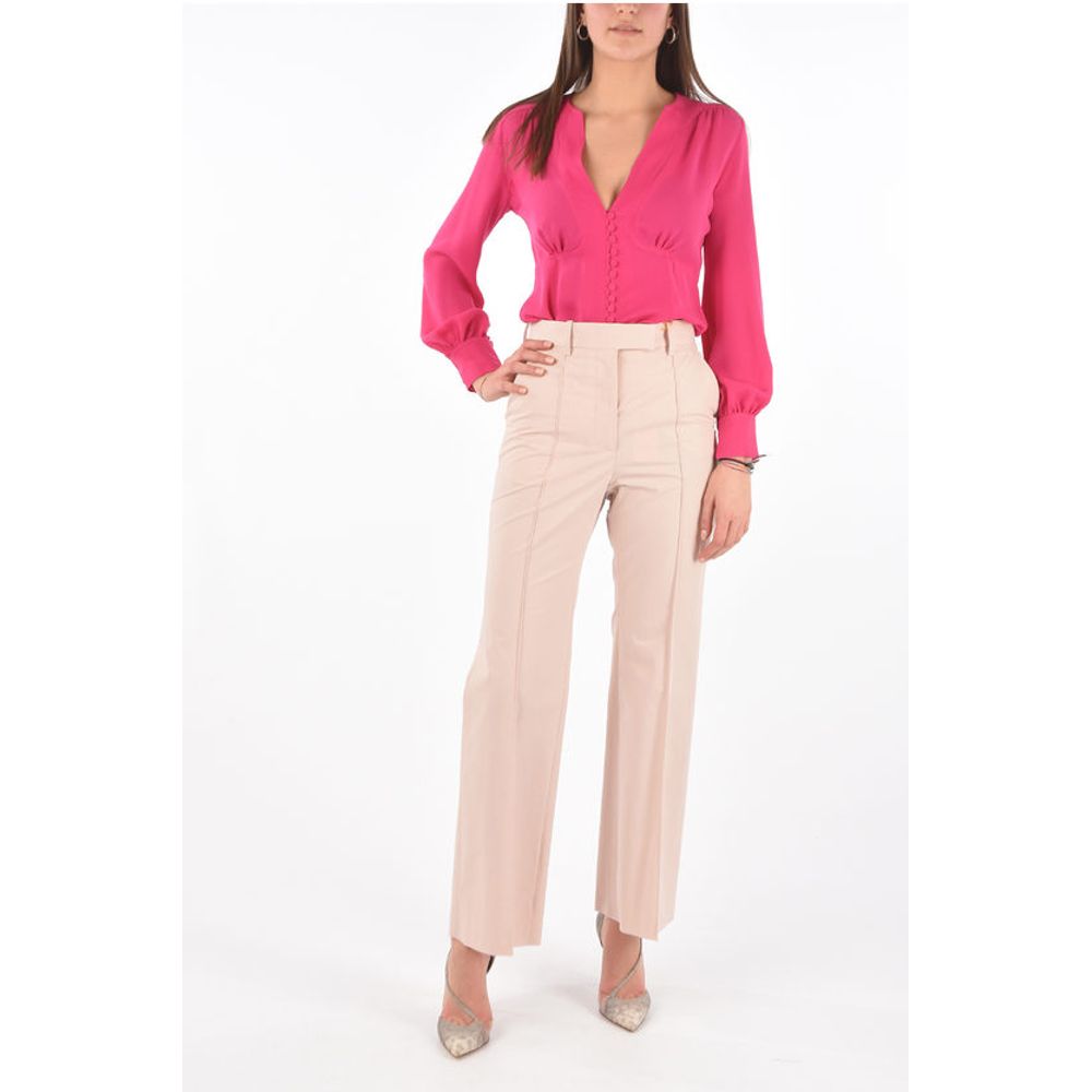 Super Blond Front Pleated FLARED Cotton Pants