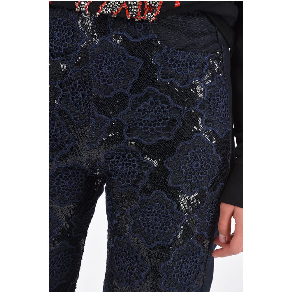 Diesel BLACK GOLD lace high waist wide TYPE-1710 jeans