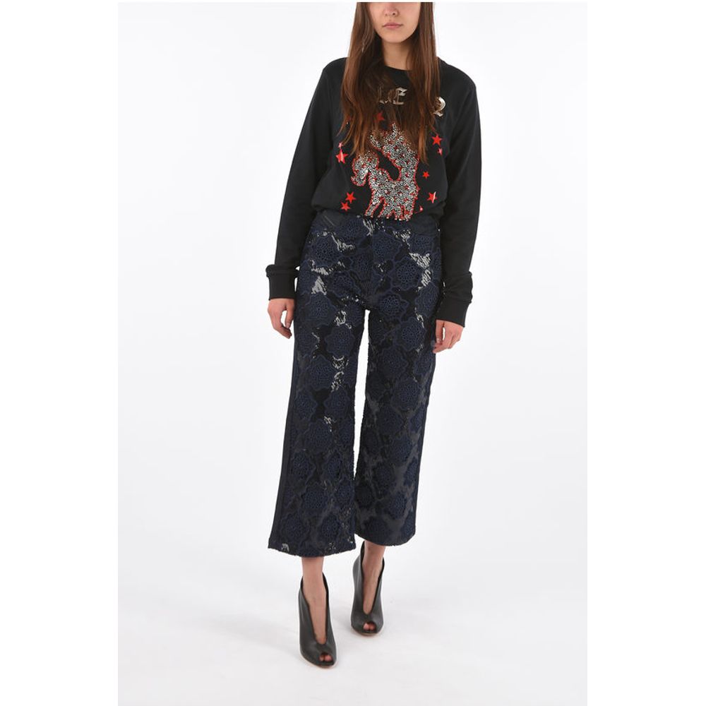 Diesel BLACK GOLD lace high waist wide TYPE-1710 jeans