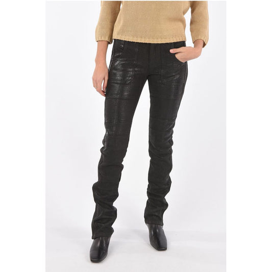 Diesel BLACK GOLD Coated Wool PERKUNO Biker Pants with Ankle Zip