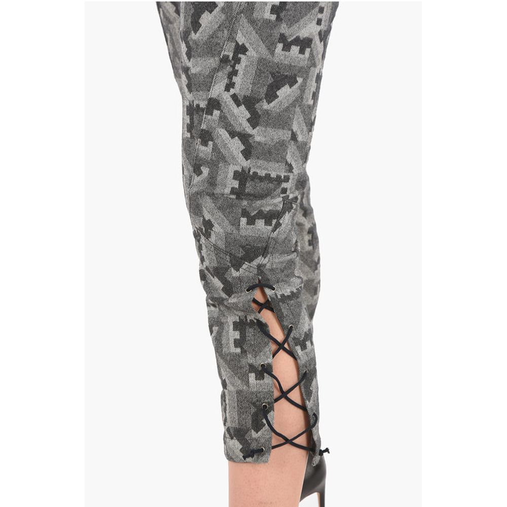 Diesel BLACK GOLD Mid-rise waist PACQUARD capri pants