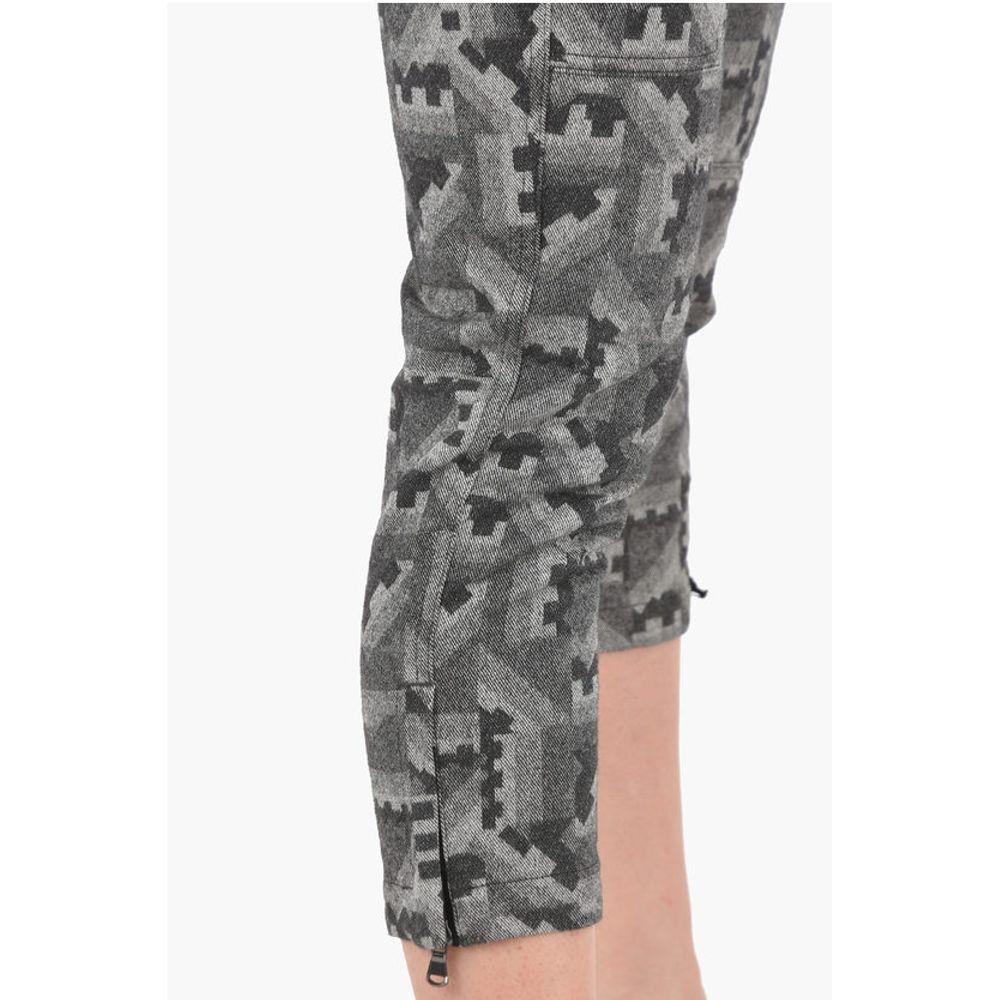 Diesel BLACK GOLD Mid-rise waist PACQUARD capri pants