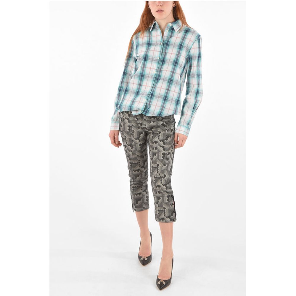 Diesel BLACK GOLD Mid-rise waist PACQUARD capri pants
