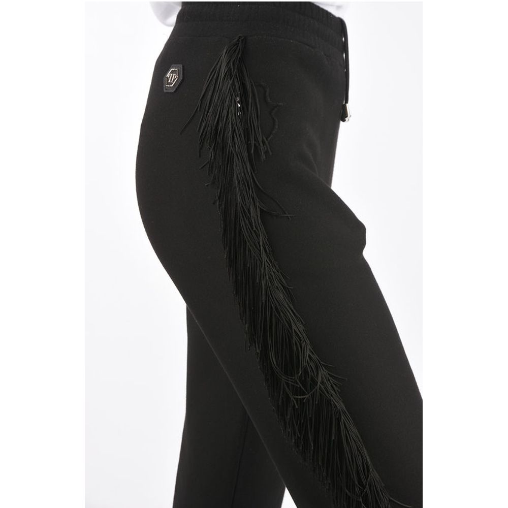 Philipp Plein COUTURE fringed and studded REVENGE jogger pants