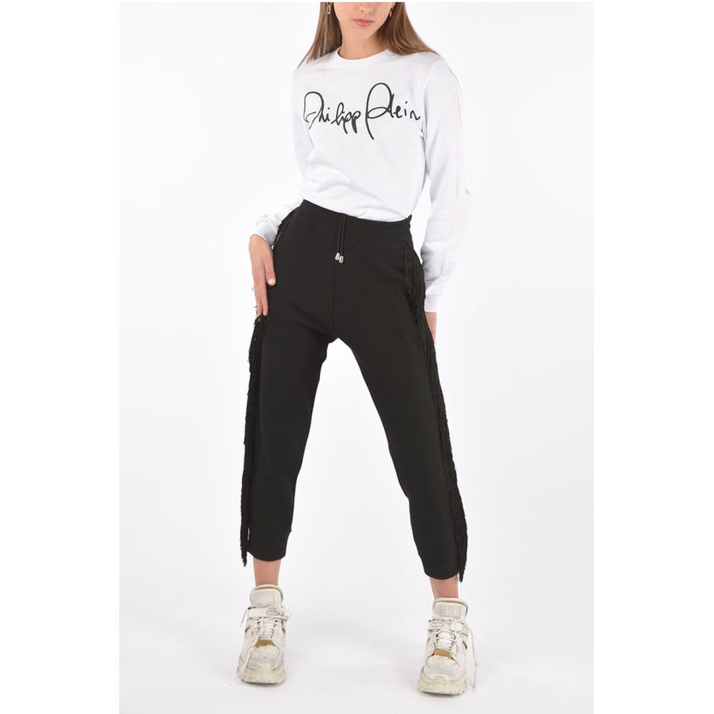 Philipp Plein COUTURE fringed and studded REVENGE jogger pants