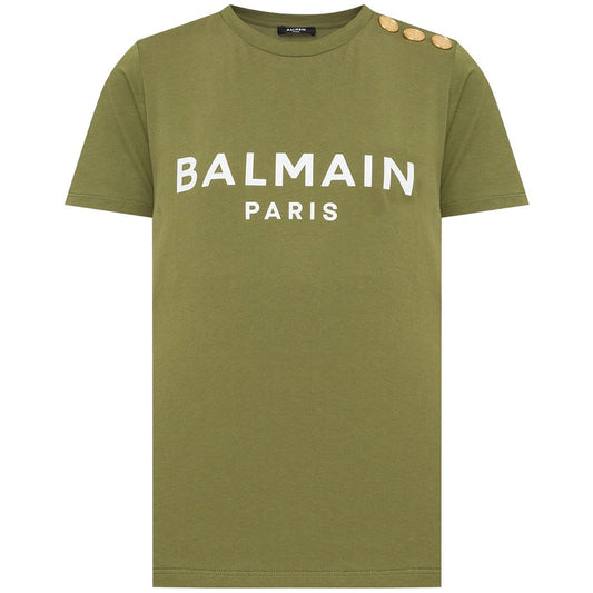 Balmain Green Cotton Tops & T-Shirt